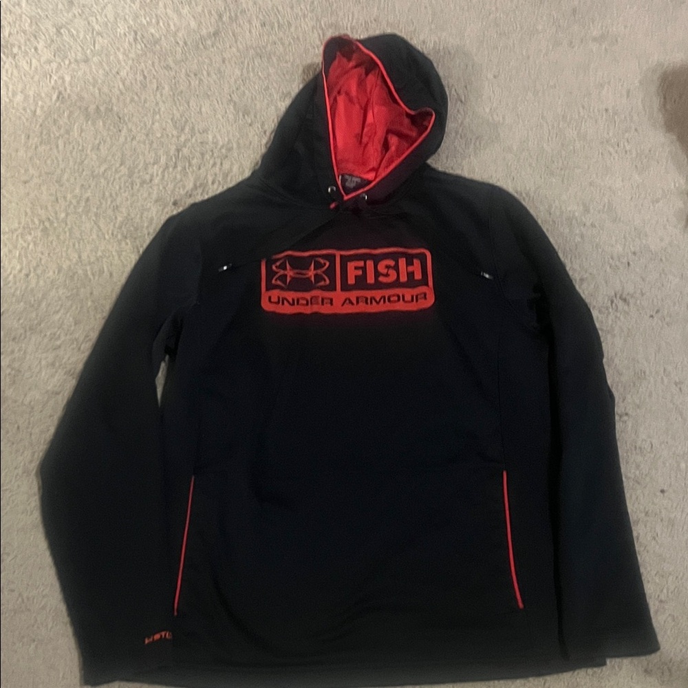 Under Armour Black Hoodie with Red Accents